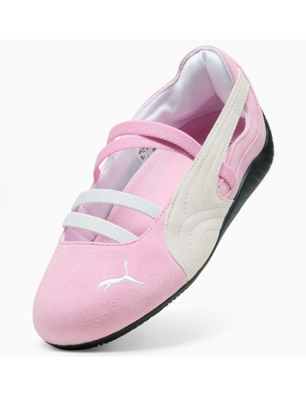 Puma Speed Ballet Flats- Pink White Suede - 38 - Picture 3 of 16